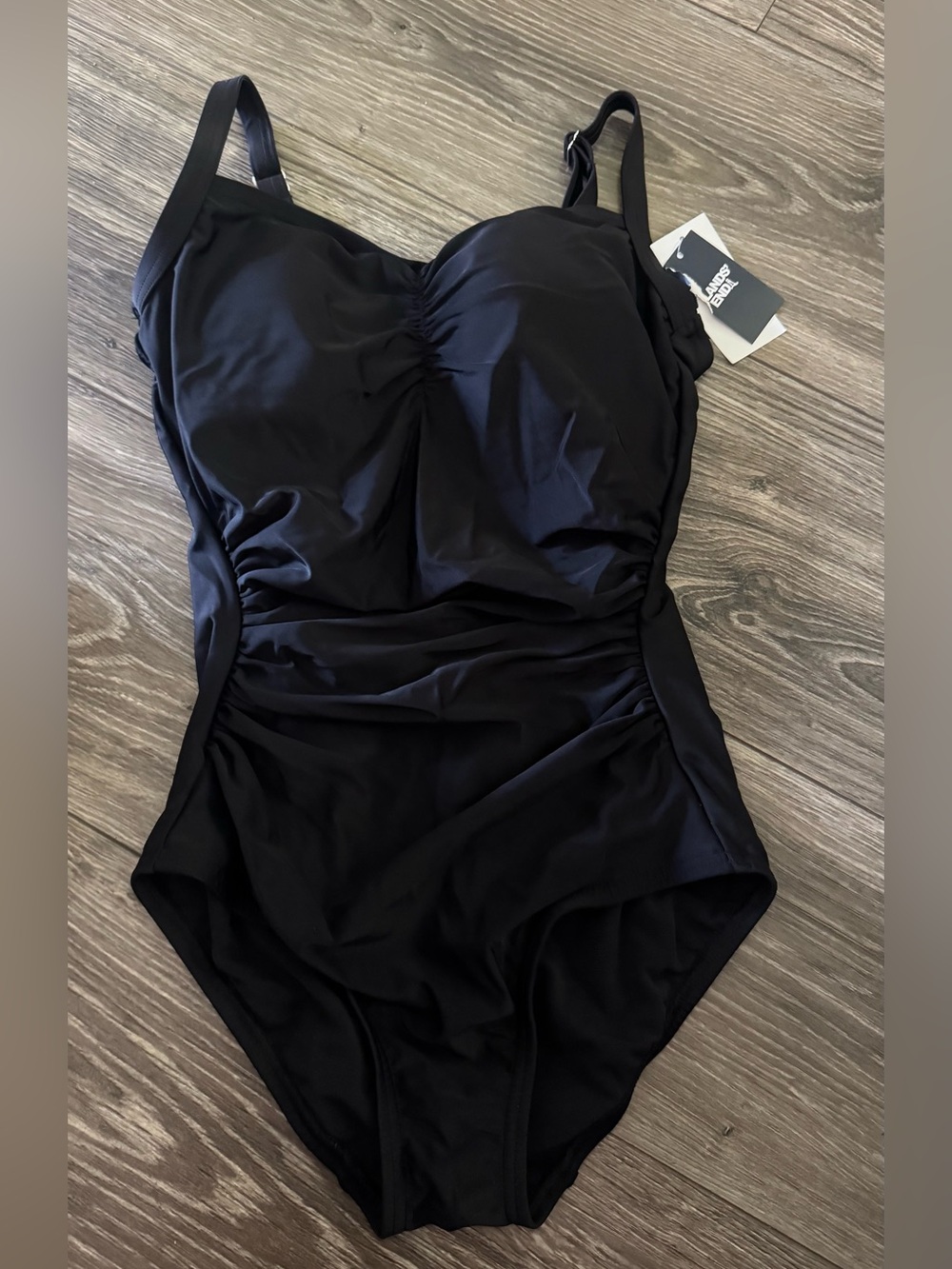NWT Lands' End Black One-Piece Swimsuit